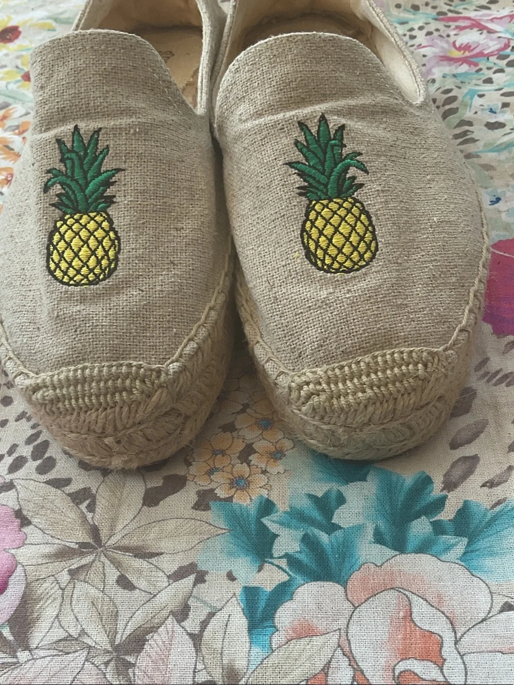 Soludos Pineapple Smoking Slipper Espadrilles